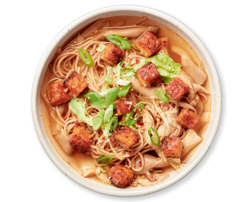 Ramen met gemarineerde tempé