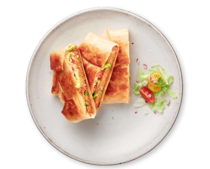 Crunchy wrap met groenteburgers